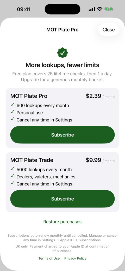 Subscription options